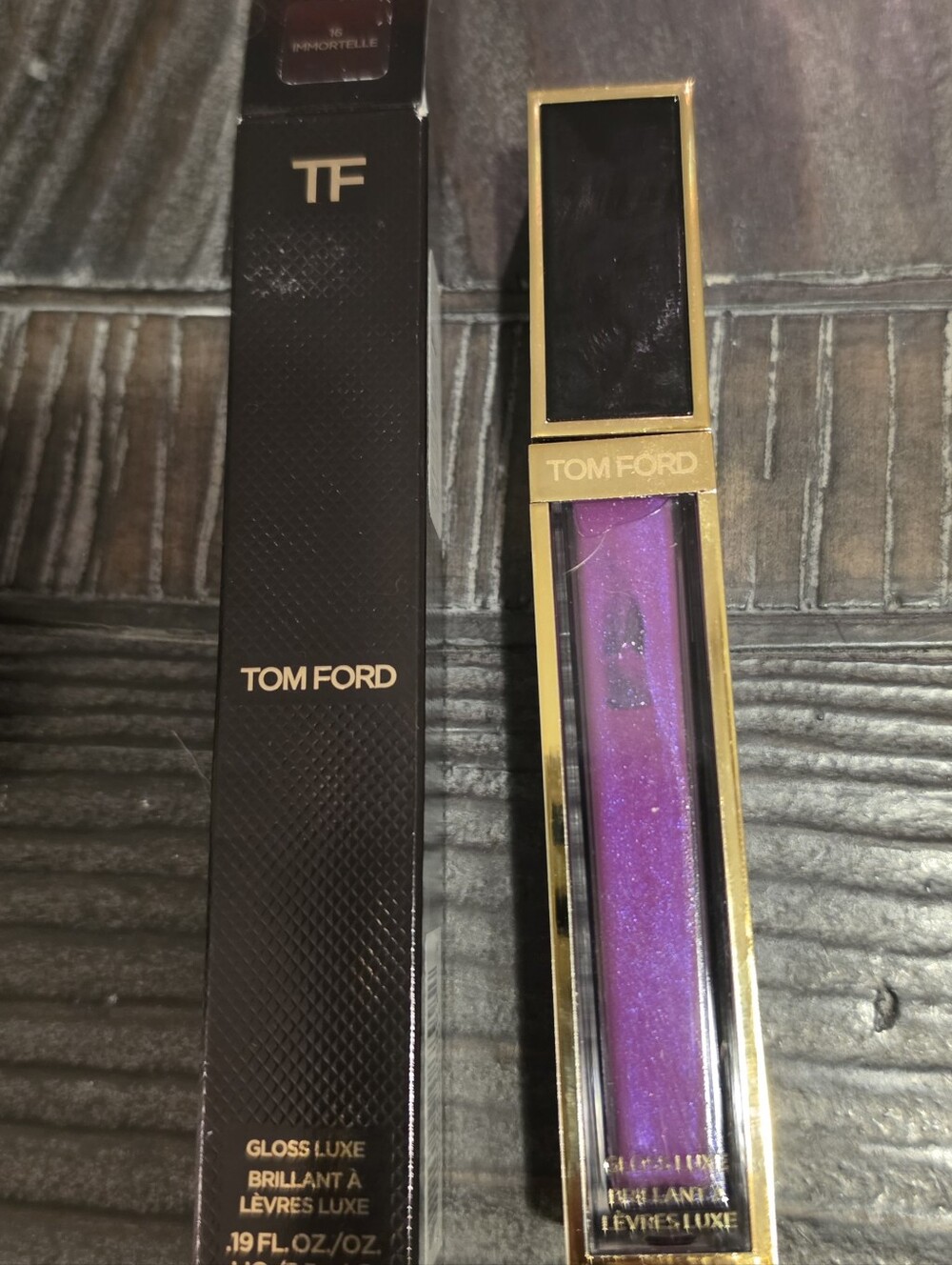 Tom Ford Gloss Luxe Brilliant Lip Gloss in (16) Immortelle (NEW) Ltd Edition